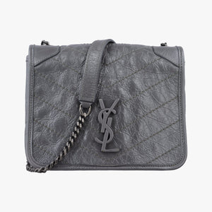 Secondhand Yves Saint Laurent Niki Grey Leather 583103 shoulderbag | stylenewstar