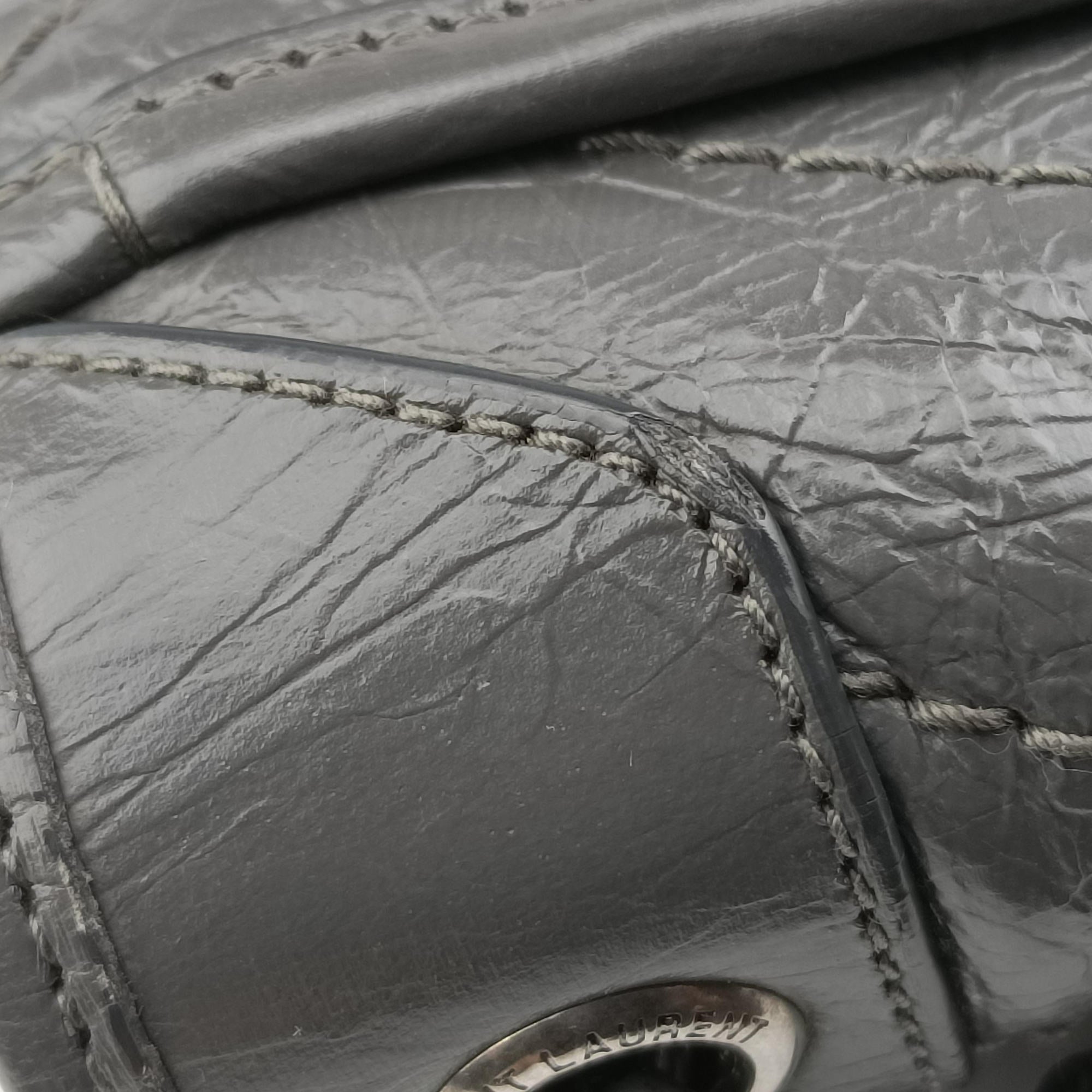 Secondhand Yves Saint Laurent Niki Grey Leather 583103 shoulderbag | stylenewstar