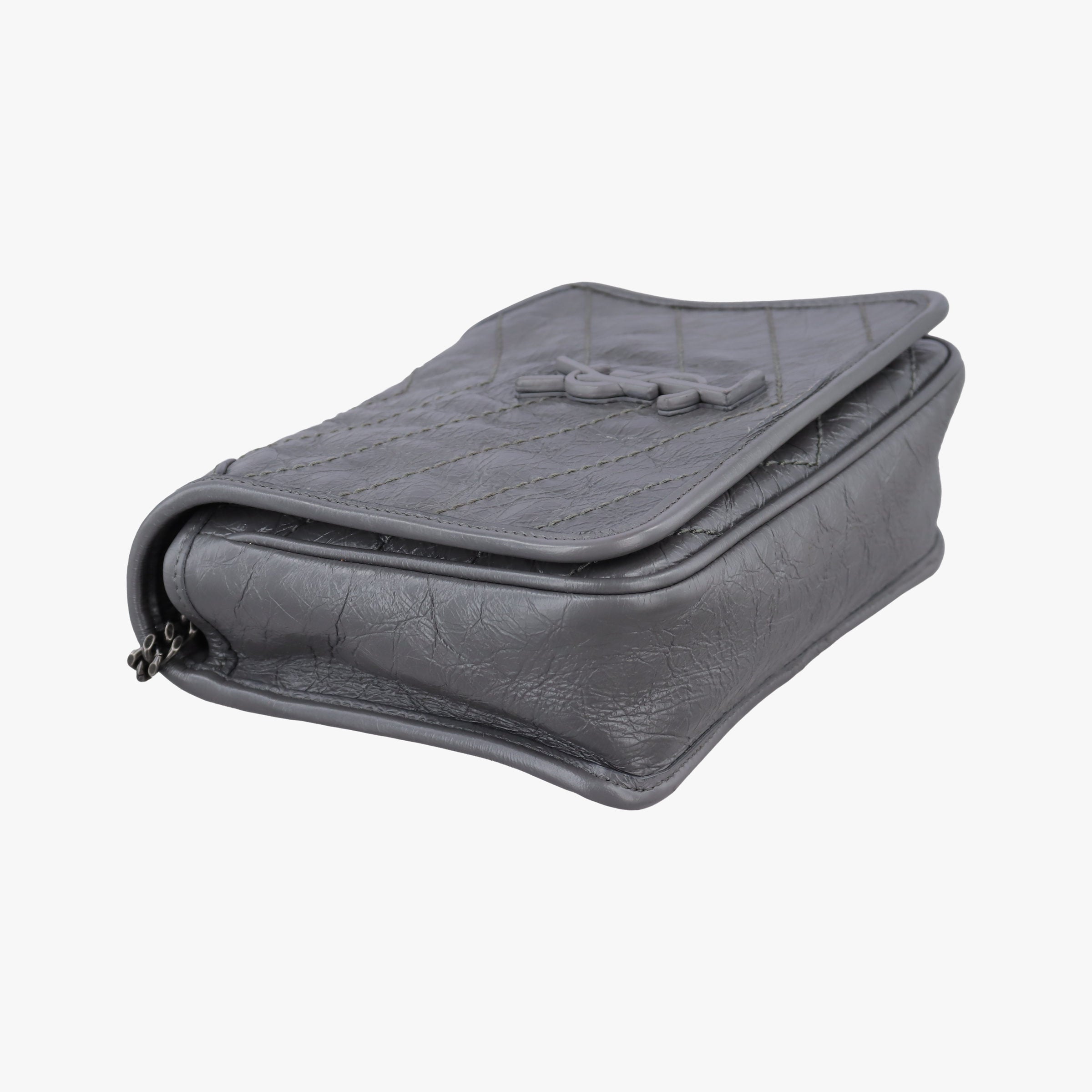Secondhand Yves Saint Laurent Niki Grey Leather 583103 shoulderbag | stylenewstar