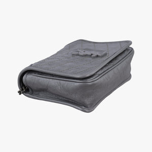 Secondhand Yves Saint Laurent Niki Grey Leather 583103 shoulderbag | stylenewstar