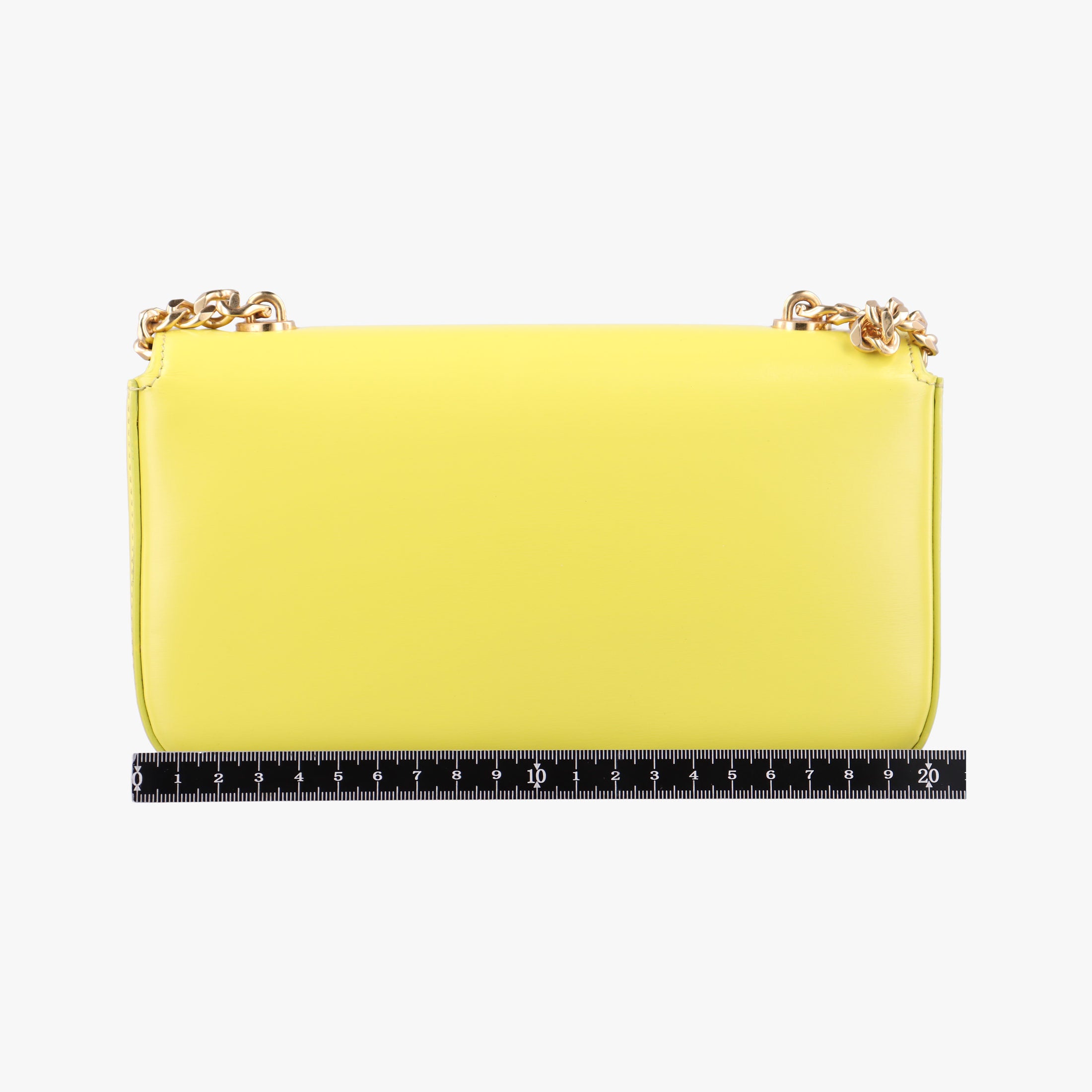 Pre-owned Celine Triomphe Chain Yellow Leather  shoulderbag | stylenewstar