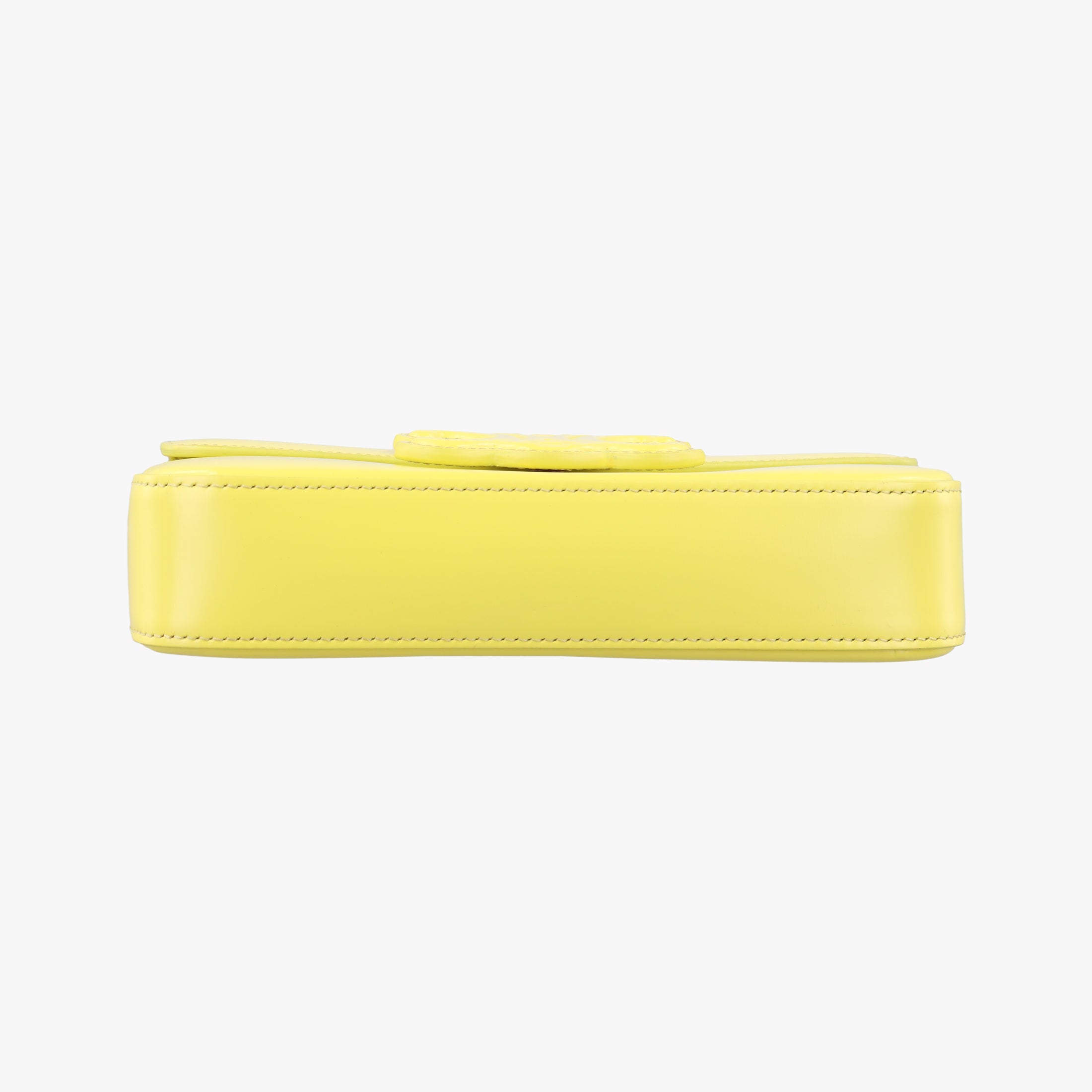 Pre-owned Celine Triomphe Chain Yellow Leather  shoulderbag | stylenewstar