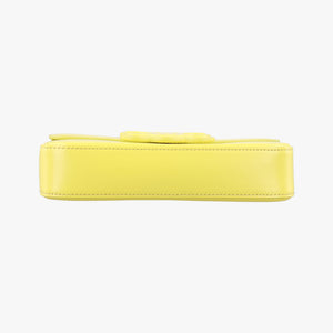Pre-owned Celine Triomphe Chain Yellow Leather  shoulderbag | stylenewstar