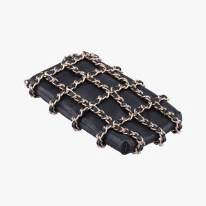 Pre-owned Chanel Tech Me Out phone case Black lambskin AP1161 shoulderbag | stylenewstar