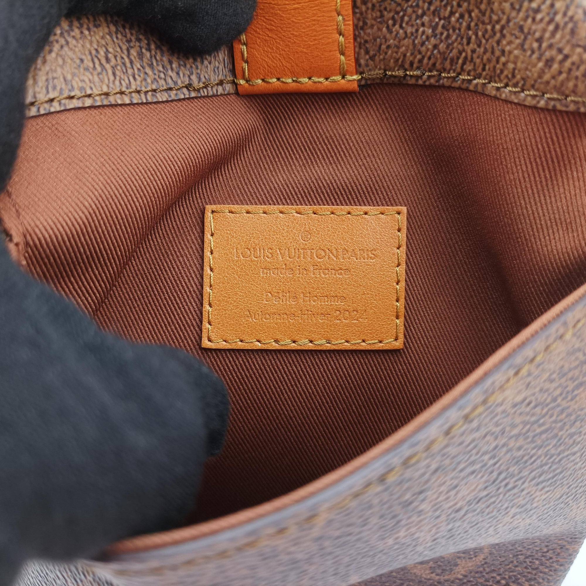 Pre-owned Louis Vuitton Envelope Pouch Brown Monogram Dust x Leather M11629 shoulderbag | stylenewstar