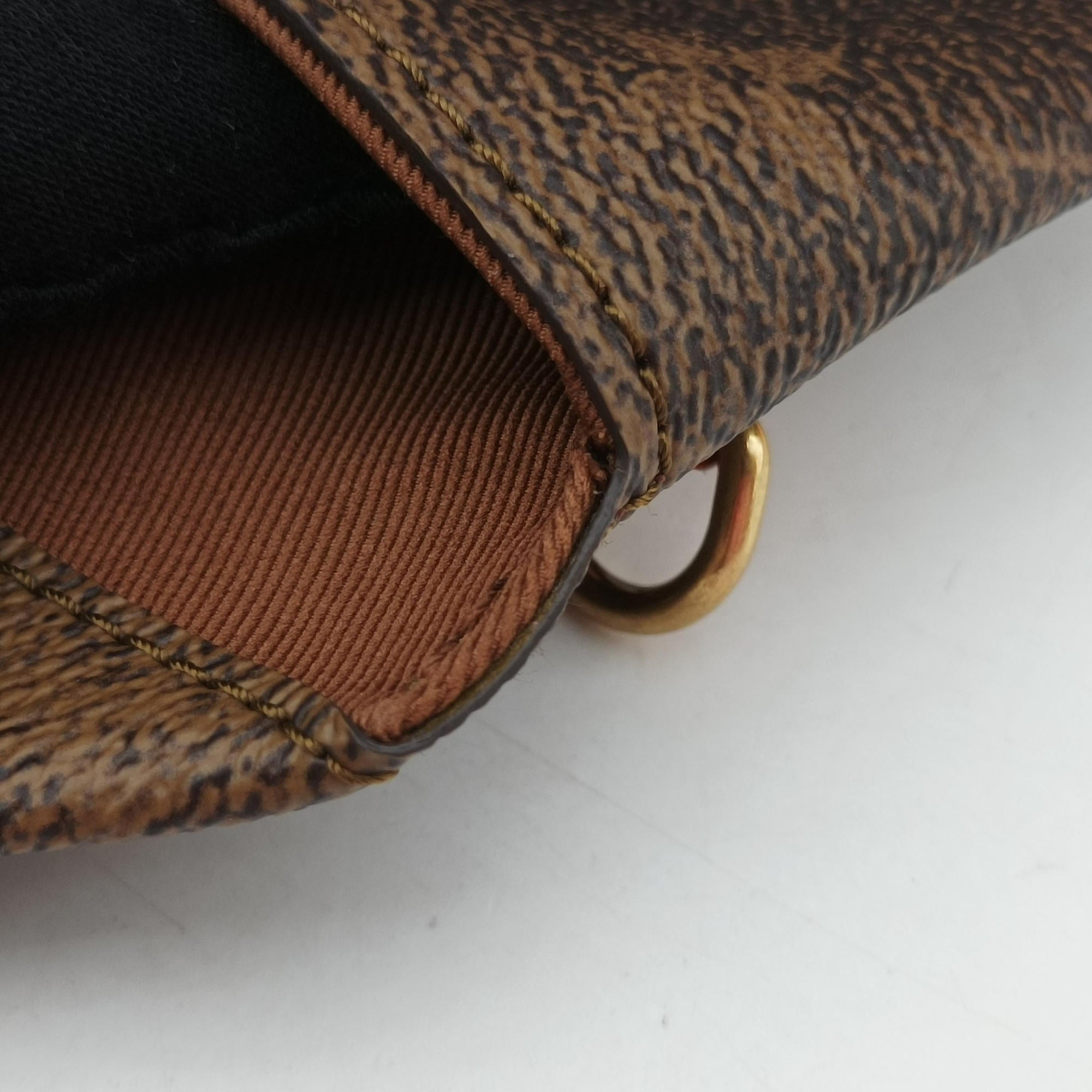 Pre-owned Louis Vuitton Envelope Pouch Brown Monogram Dust x Leather M11629 shoulderbag | stylenewstar