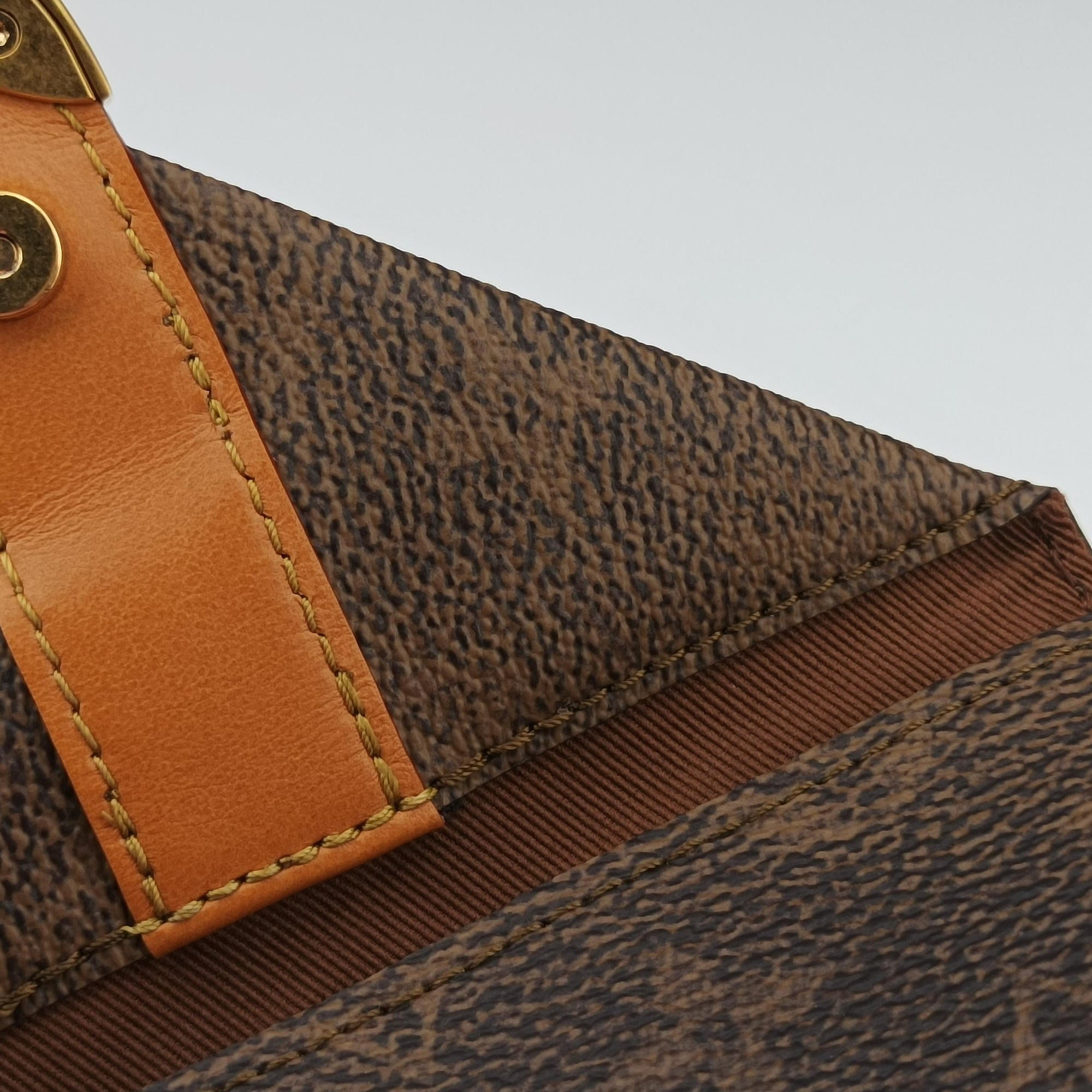 Pre-owned Louis Vuitton Envelope Pouch Brown Monogram Dust x Leather M11629 shoulderbag | stylenewstar