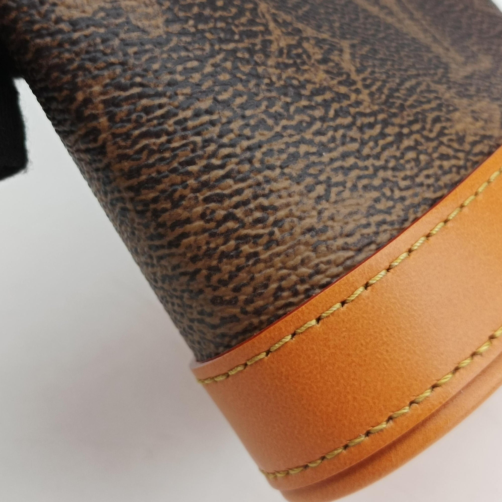 Pre-owned Louis Vuitton Envelope Pouch Brown Monogram Dust x Leather M11629 shoulderbag | stylenewstar