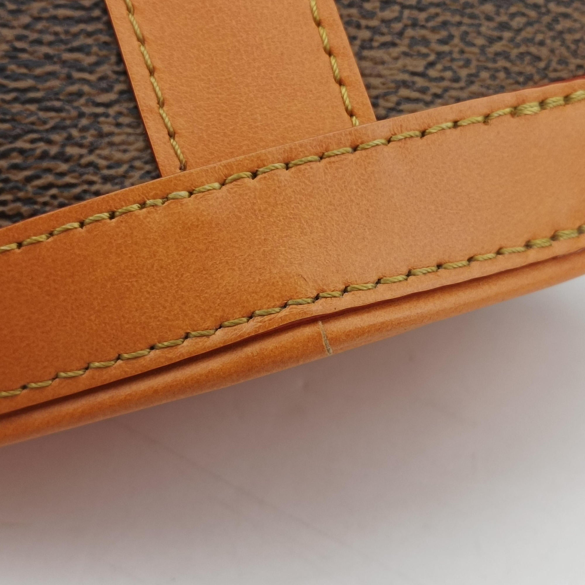 Pre-owned Louis Vuitton Envelope Pouch Brown Monogram Dust x Leather M11629 shoulderbag | stylenewstar