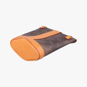 Pre-owned Louis Vuitton Envelope Pouch Brown Monogram Dust x Leather M11629 shoulderbag | stylenewstar