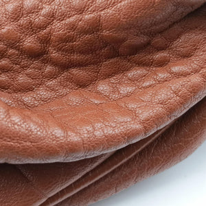 Pre-owned Fendi Mia Brown Leather 8BR631 shoulderbag | stylenewstar