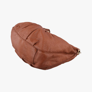 Pre-owned Fendi Mia Brown Leather 8BR631 shoulderbag | stylenewstar