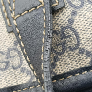 Pre-owned Gucci MicroGuccissima Navy PVC coated canvas 211137 handbag | stylenewstar