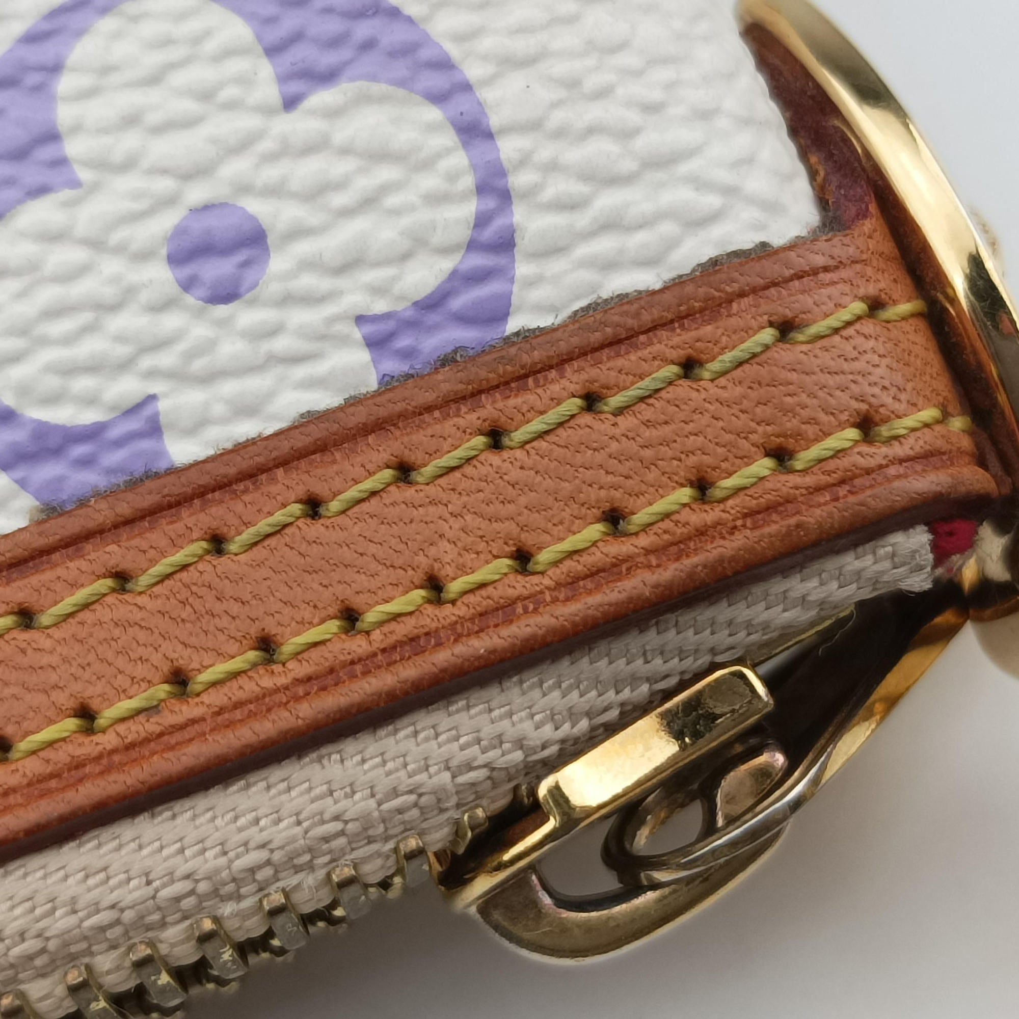 Pre-owned Louis Vuitton Pochette Mira MM Pouch white Monogram Multicolor M60096 handbag | stylenewstar