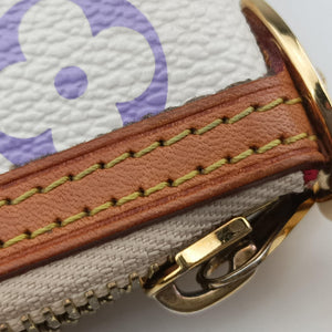 Pre-owned Louis Vuitton Pochette Mira MM Pouch white Monogram Multicolor M60096 handbag | stylenewstar