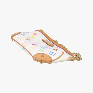 Pre-owned Louis Vuitton Pochette Mira MM Pouch white Monogram Multicolor M60096 handbag | stylenewstar