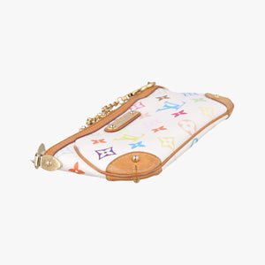 Pre-owned Louis Vuitton Pochette Mira MM Pouch white Monogram Multicolor M60096 handbag | stylenewstar