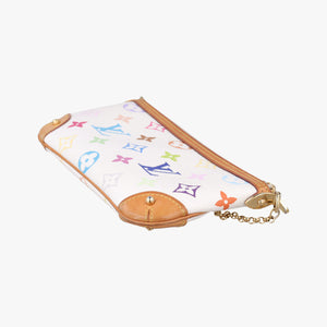 Pre-owned Louis Vuitton Pochette Mira MM Pouch white Monogram Multicolor M60096 handbag | stylenewstar