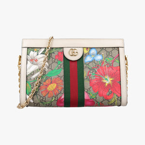 Vintage Gucci Ophidia Beige×White×Multicolor PVC coated canvas×Leather 503877 shoulderbag | stylenewstar