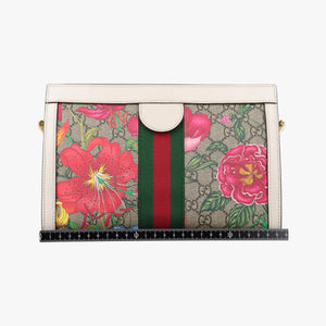 Vintage Gucci Ophidia Beige×White×Multicolor PVC coated canvas×Leather 503877 shoulderbag | stylenewstar