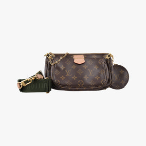Pre-owned Louis Vuitton MULTI POCHETTE ACCESSOIRES MARRON×Khaki Monogram Canvas M44840 shoulderbag | stylenewstar