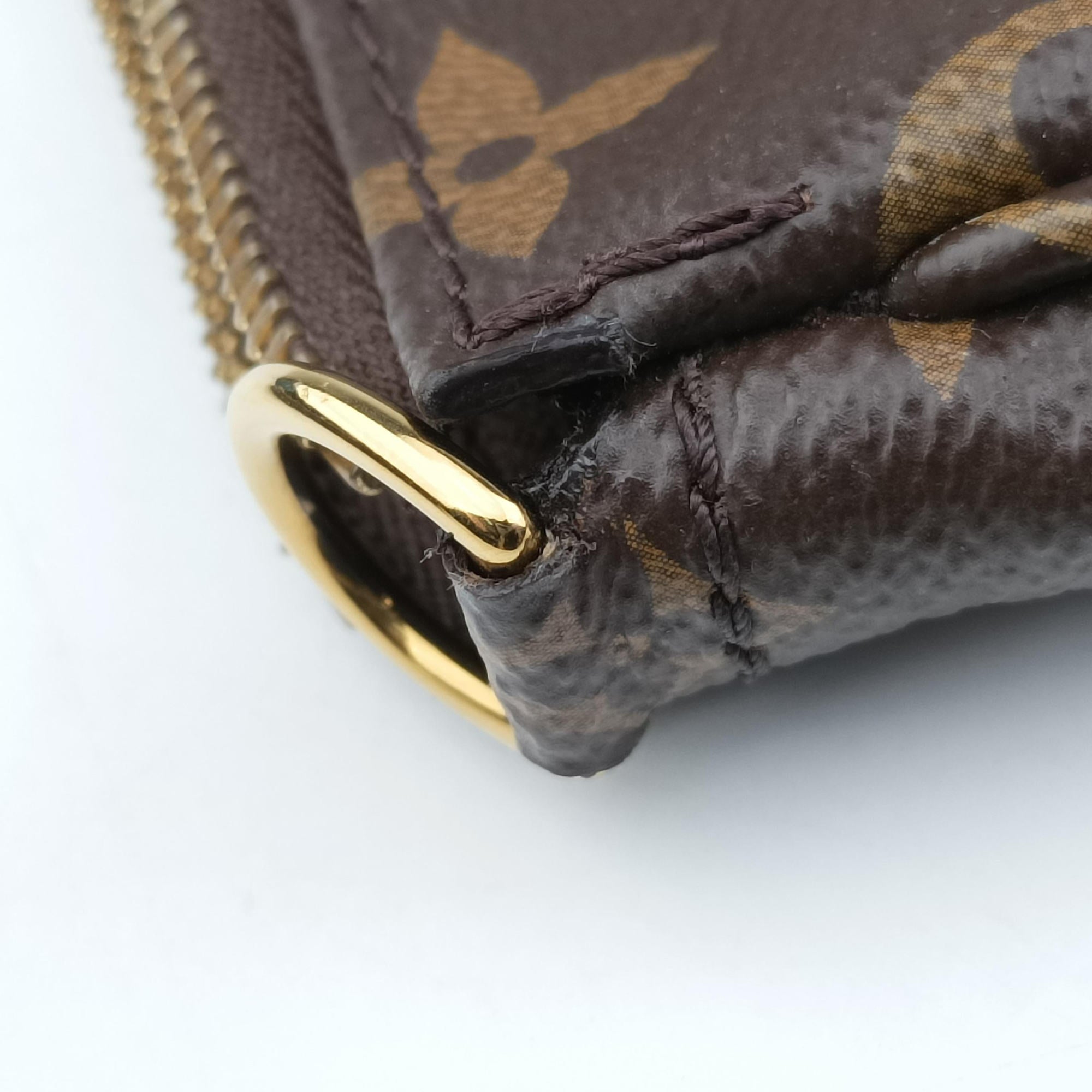 Pre-owned Louis Vuitton MULTI POCHETTE ACCESSOIRES MARRON×Khaki Monogram Canvas M44840 shoulderbag | stylenewstar