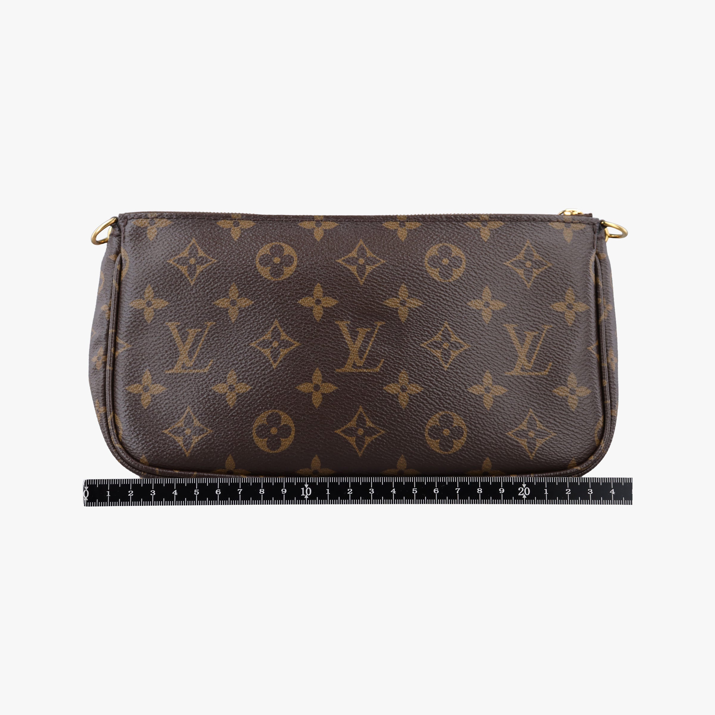 Pre-owned Louis Vuitton MULTI POCHETTE ACCESSOIRES MARRON×Khaki Monogram Canvas M44840 shoulderbag | stylenewstar
