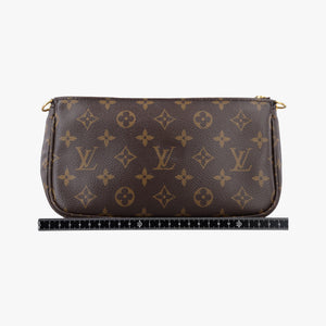 Pre-owned Louis Vuitton MULTI POCHETTE ACCESSOIRES MARRON×Khaki Monogram Canvas M44840 shoulderbag | stylenewstar