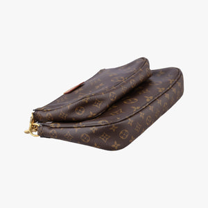 Pre-owned Louis Vuitton MULTI POCHETTE ACCESSOIRES MARRON×Khaki Monogram Canvas M44840 shoulderbag | stylenewstar
