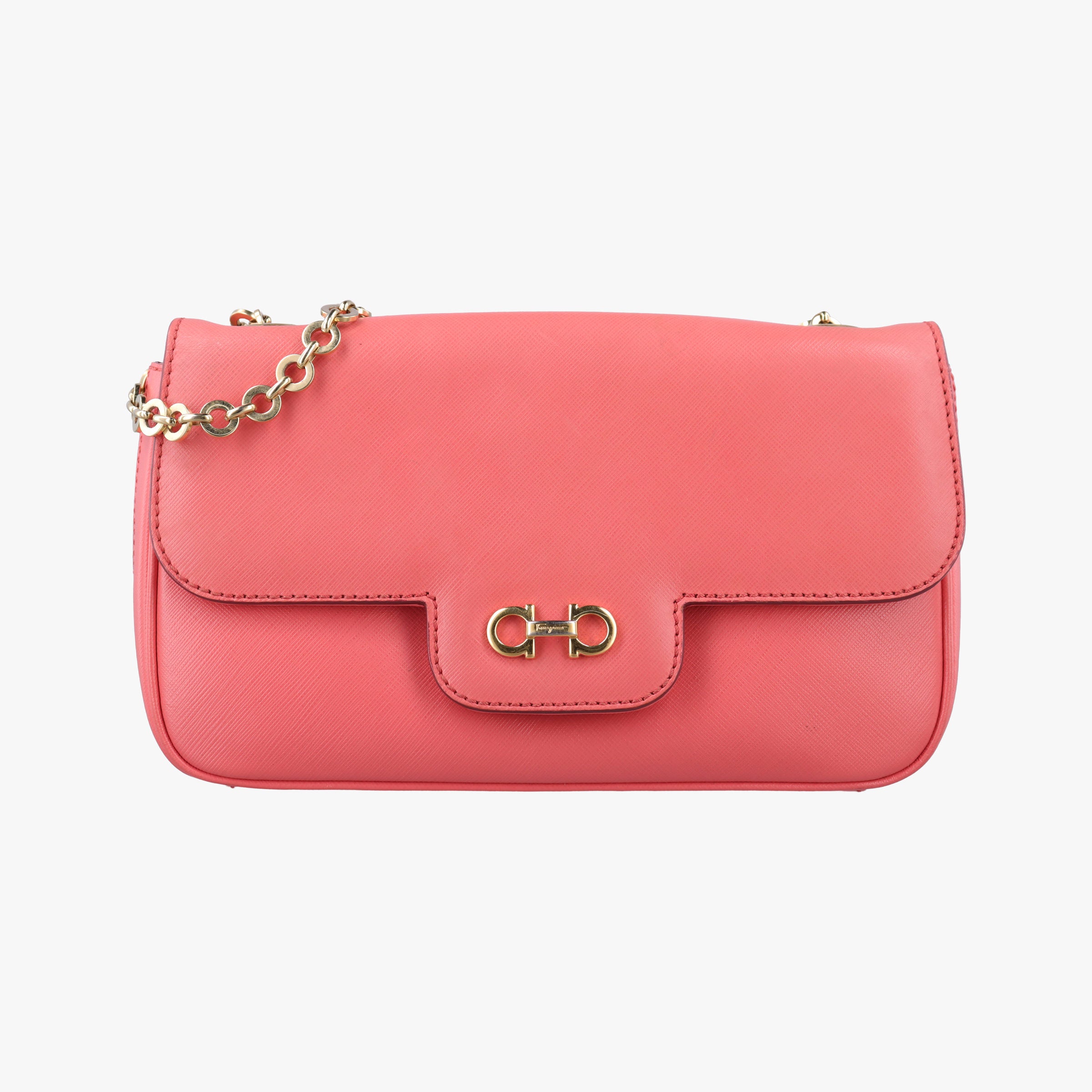 Vintage Ferragamo Gancini Pink Leather  shoulderbag | stylenewstar