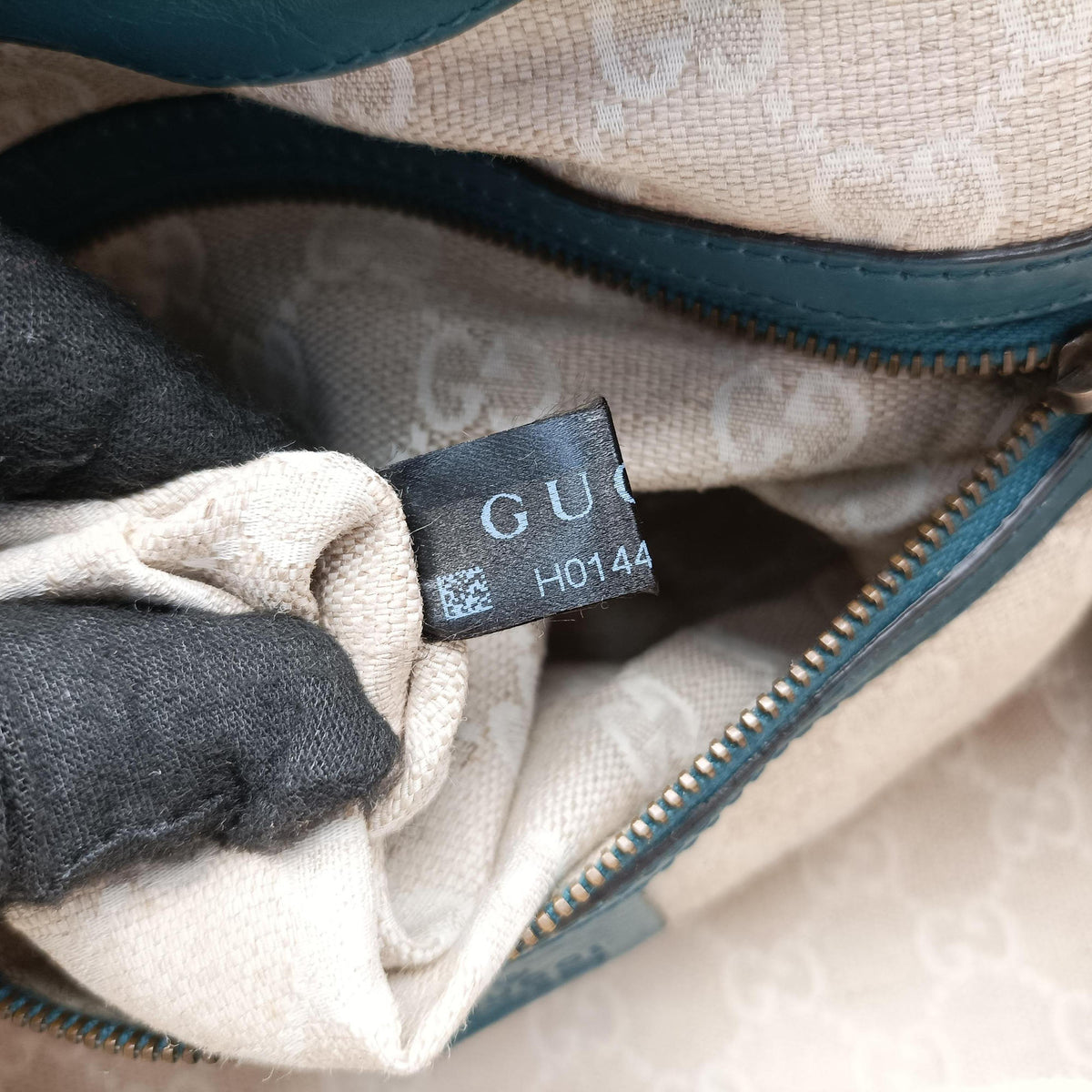 Pre-owned Gucci Soft Stirrup Blue Leather 296856 shoulderbag | stylenewstar