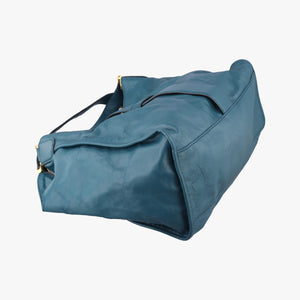 Pre-owned Gucci Soft Stirrup Blue Leather 296856 shoulderbag | stylenewstar