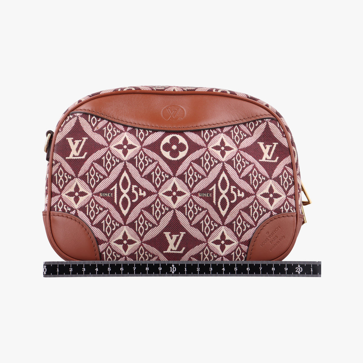 Secondhand Louis Vuitton SINCE1854 Deauville Mini brown×BORDEAUX Monogram jacquard×leather M45528 shoulderbag | stylenewstar