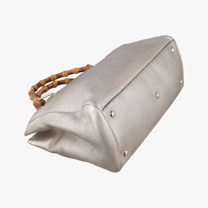 Pre-owned Gucci Bamboo Shopper Golden Leather 323660 shoulderbag | stylenewstar