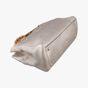 Pre-owned Gucci Bamboo Shopper Golden Leather 323660 shoulderbag | stylenewstar