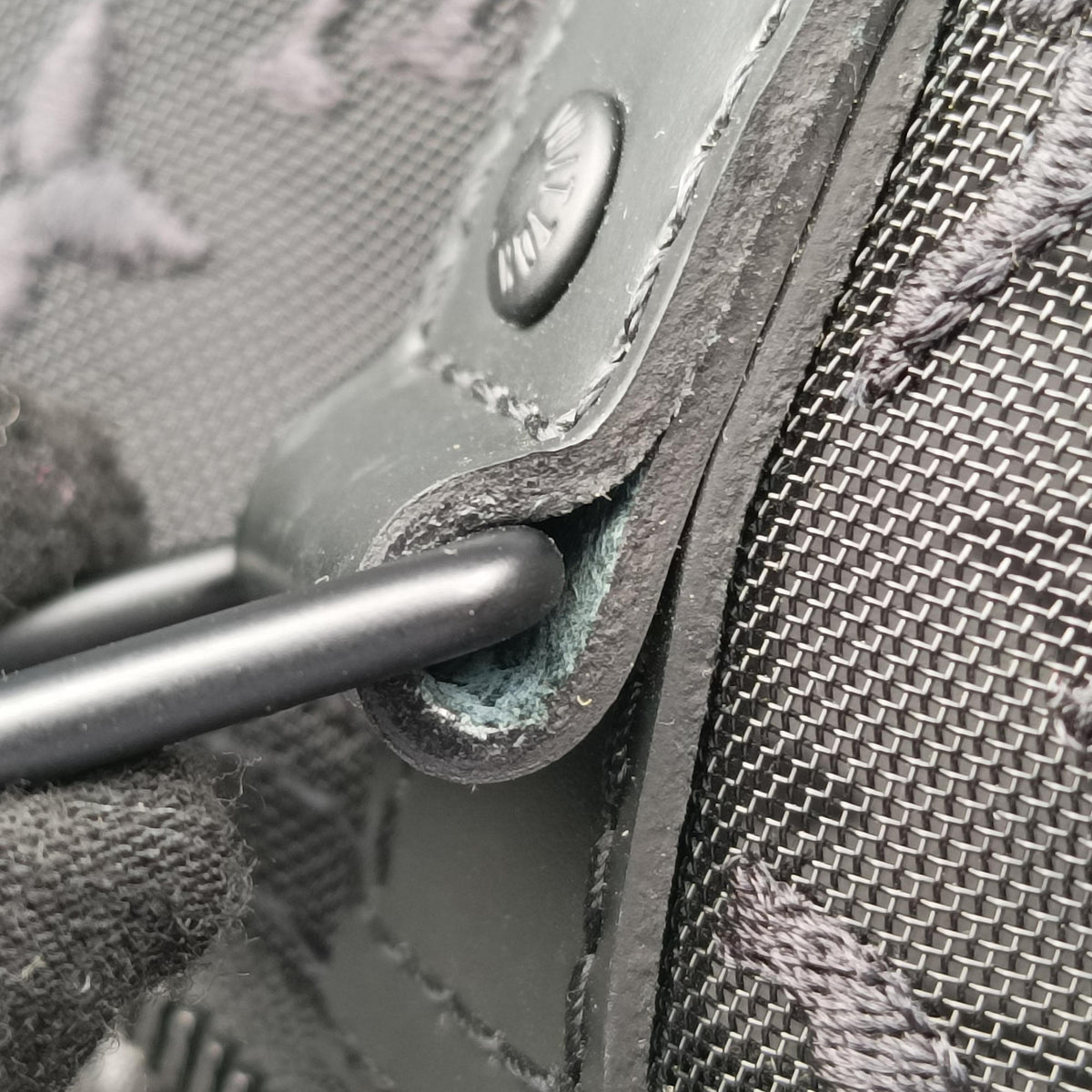 Pre-owned Louis Vuitton Keepall50 Noir Monogram Technical Mesh × Matte Calfskin Leather M53971 bostonbag | stylenewstar