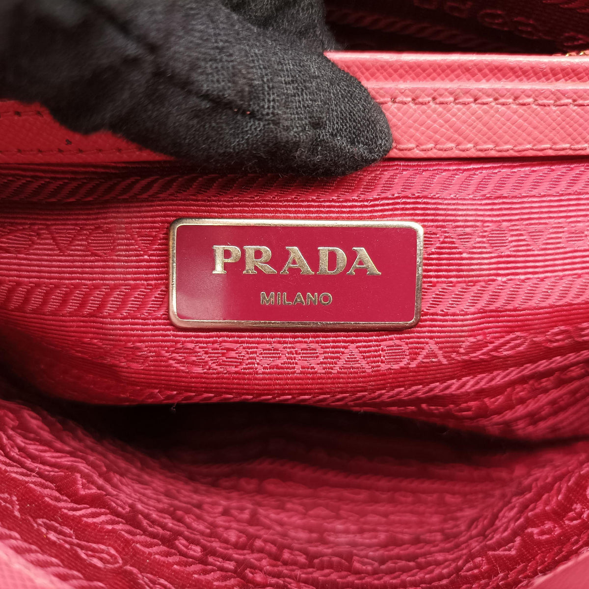 Pre-owned Prada Galleria Pink SAFFIANO Leather BN1786 shoulderbag | stylenewstar