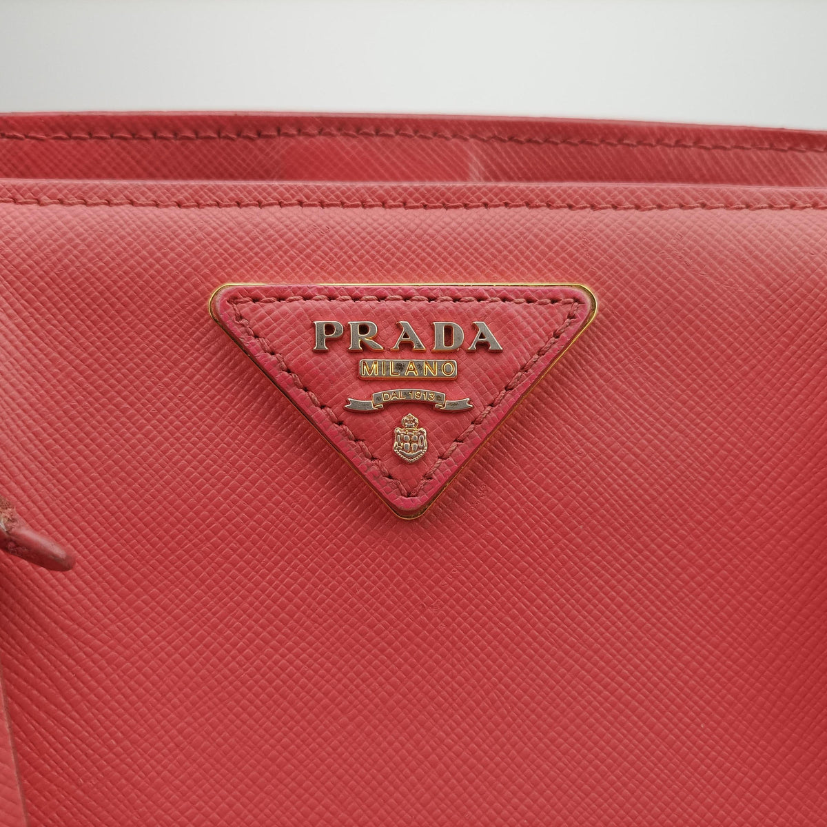 Pre-owned Prada Galleria Pink SAFFIANO Leather BN1786 shoulderbag | stylenewstar