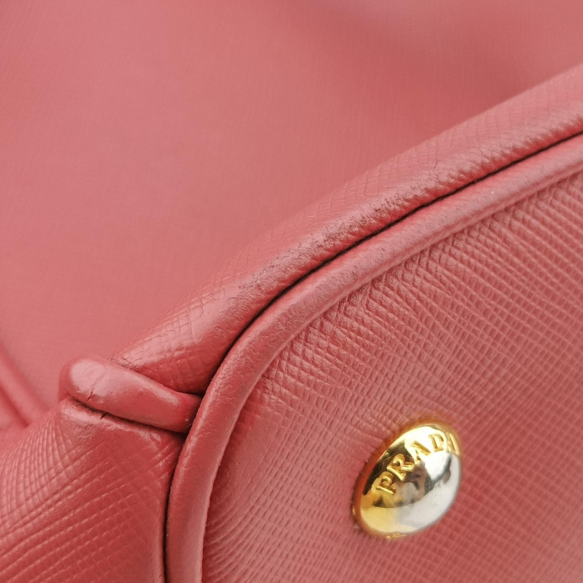 Pre-owned Prada Galleria Pink SAFFIANO Leather BN1786 shoulderbag | stylenewstar