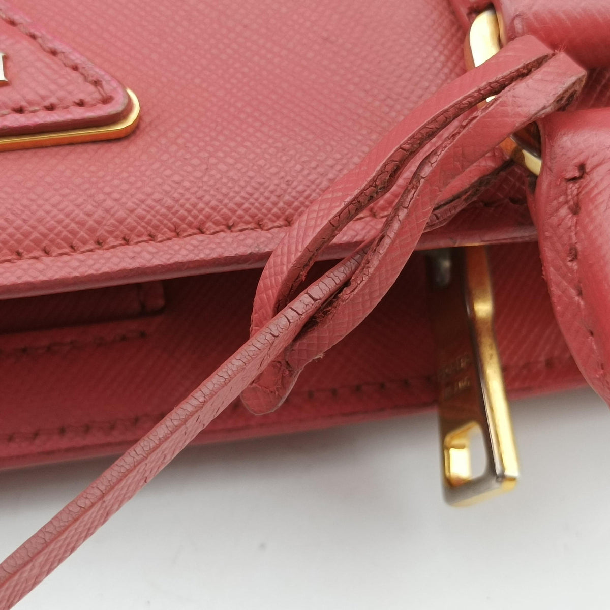 Pre-owned Prada Galleria Pink SAFFIANO Leather BN1786 shoulderbag | stylenewstar