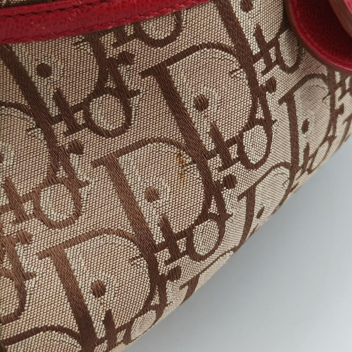 Pre-owned Christian Dior Rasta Trotter beige×Multicolour canvas×Leather  handbag | stylenewstar