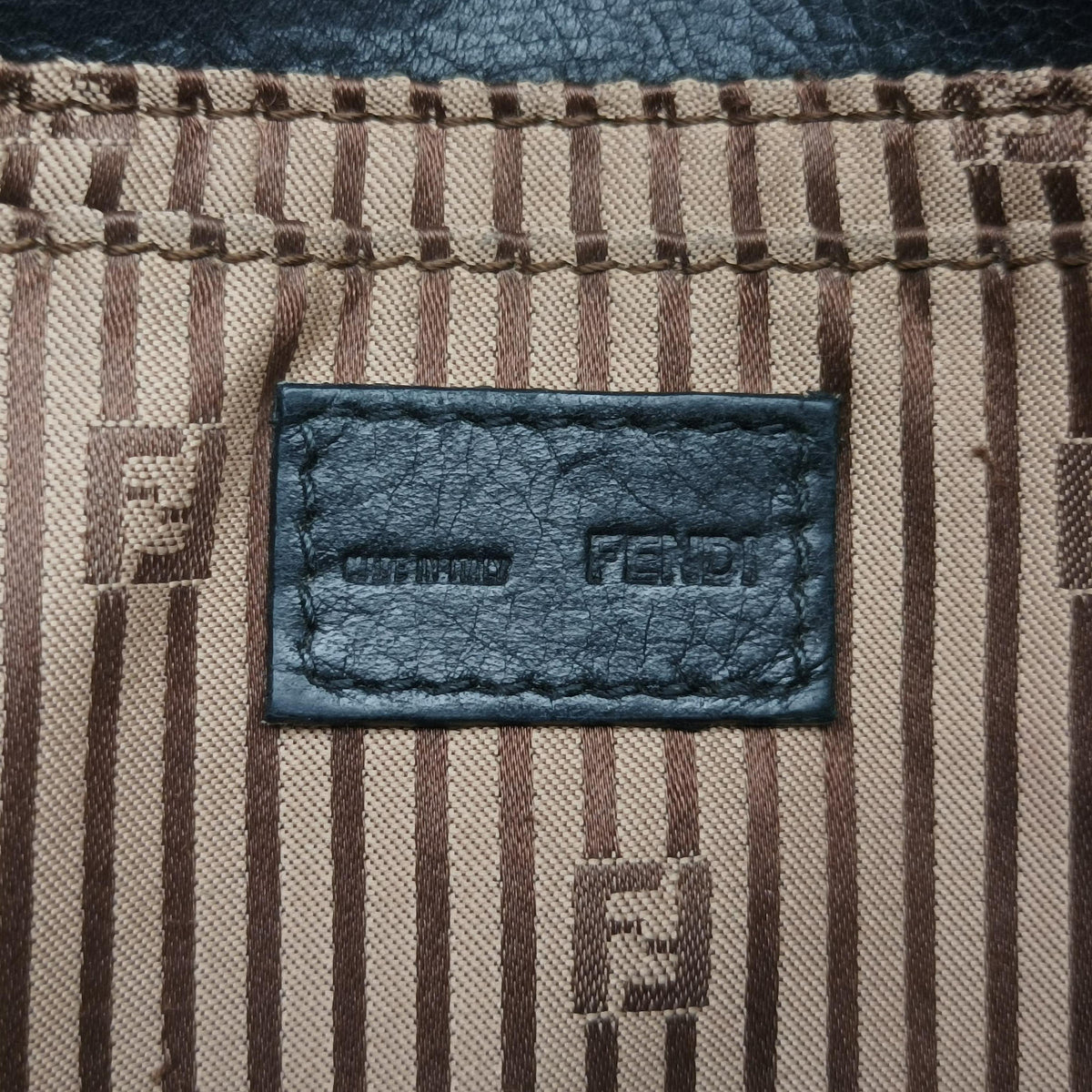 Pre-owned Fendi Fendista Pochette Black Leather 8M0276 shoulderbag | stylenewstar