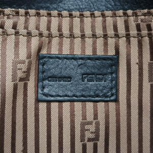 Pre-owned Fendi Fendista Pochette Black Leather 8M0276 shoulderbag | stylenewstar