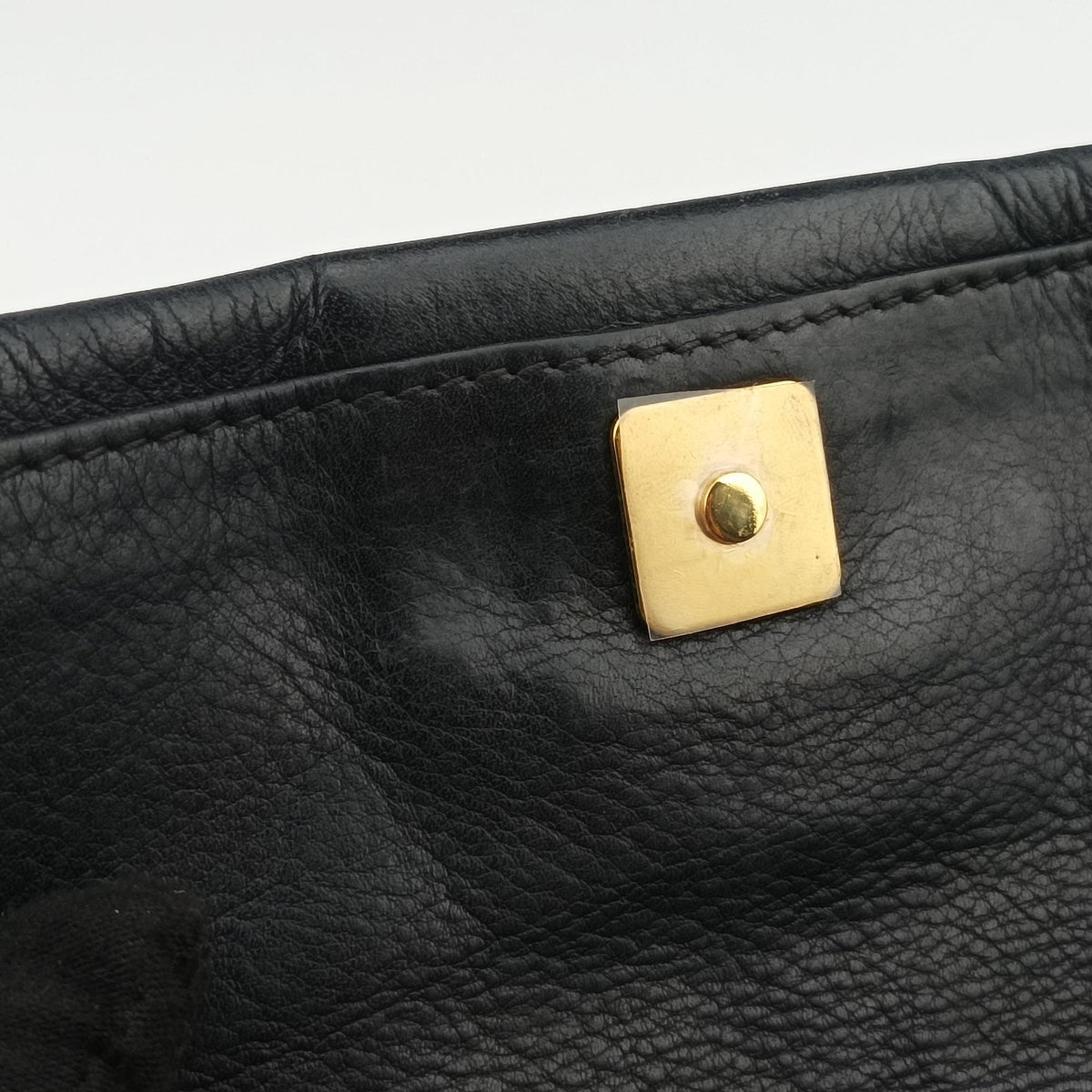 Pre-owned Fendi Fendista Pochette Black Leather 8M0276 shoulderbag | stylenewstar