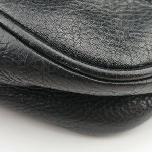 Pre-owned Fendi Fendista Pochette Black Leather 8M0276 shoulderbag | stylenewstar