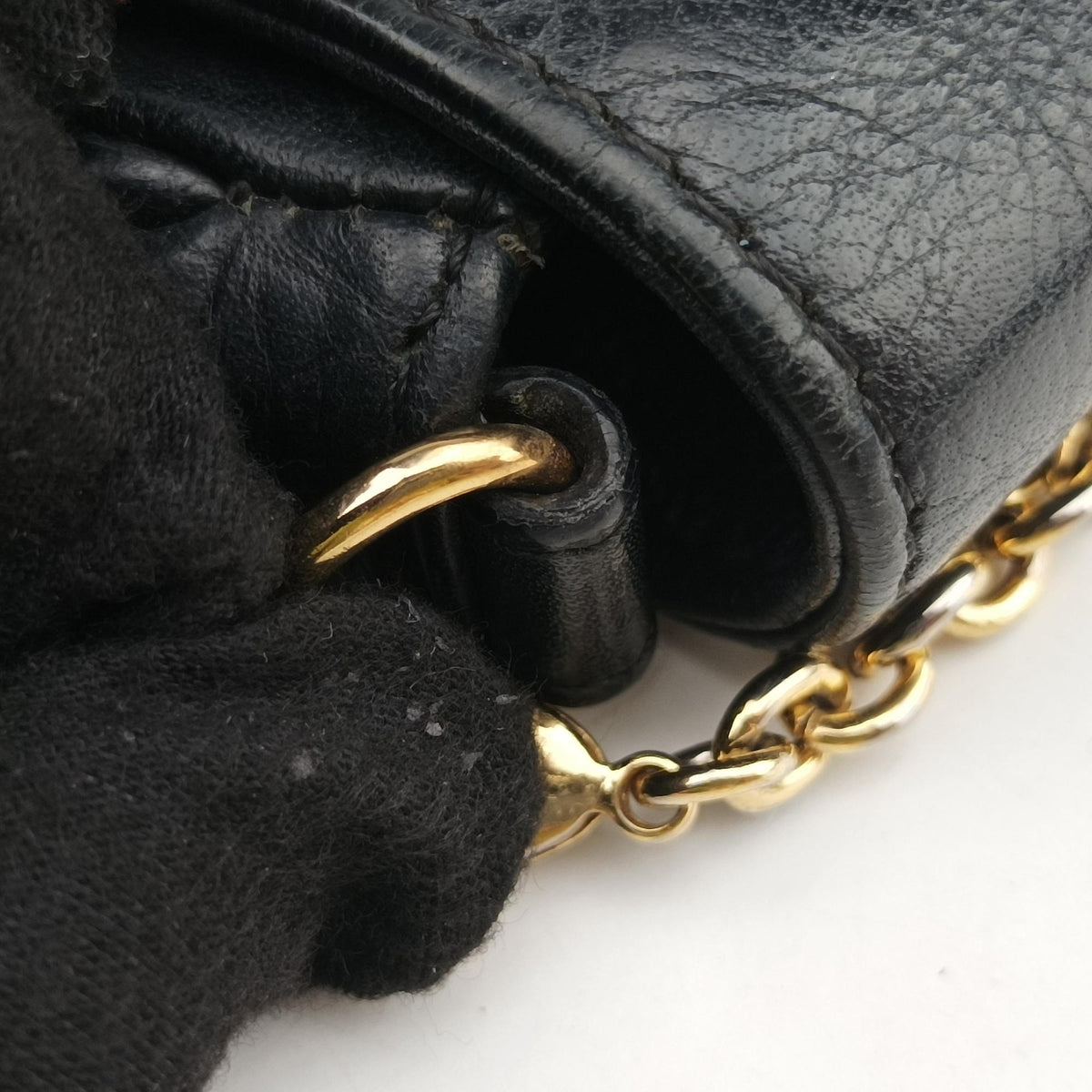 Pre-owned Fendi Fendista Pochette Black Leather 8M0276 shoulderbag | stylenewstar
