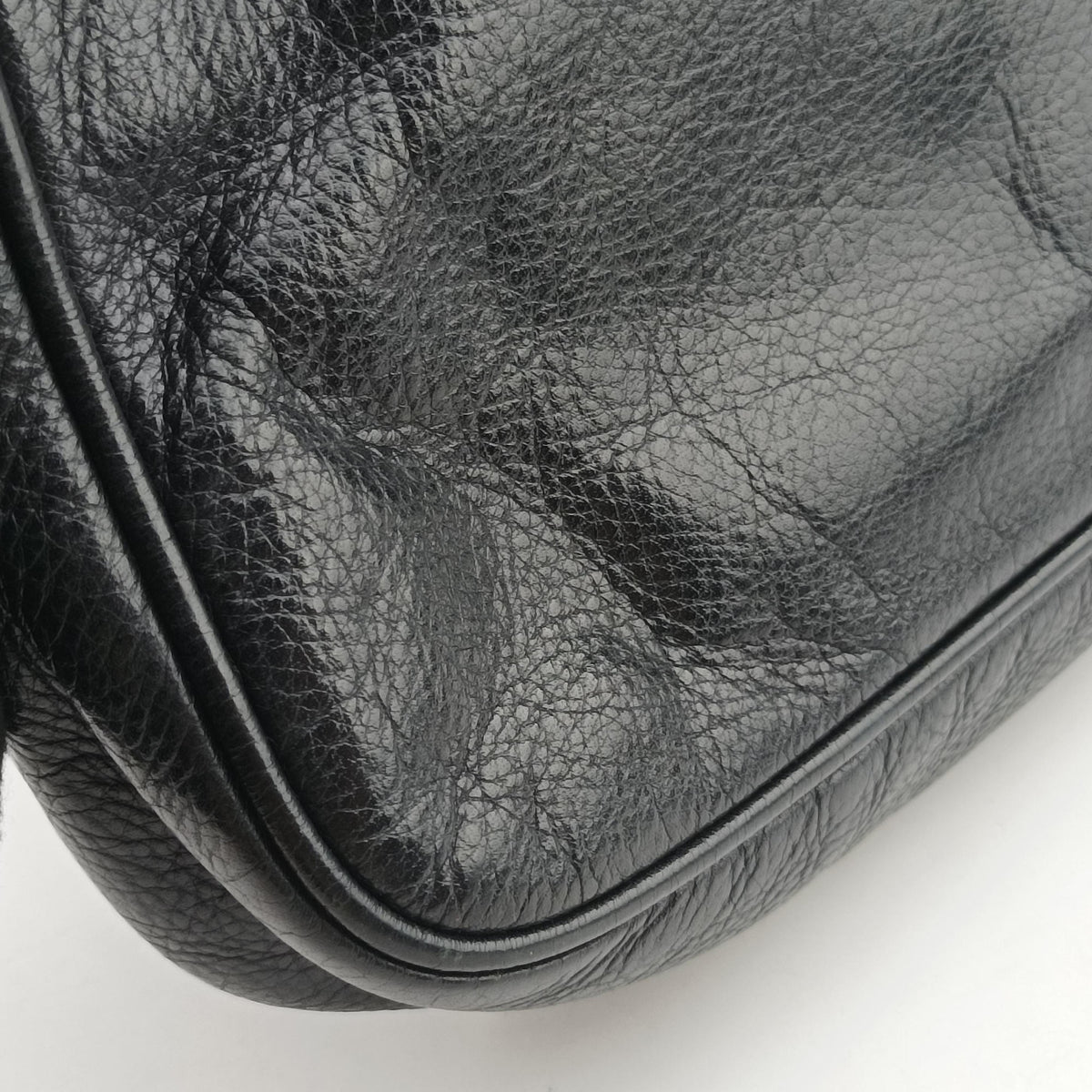 Pre-owned Fendi Fendista Pochette Black Leather 8M0276 shoulderbag | stylenewstar