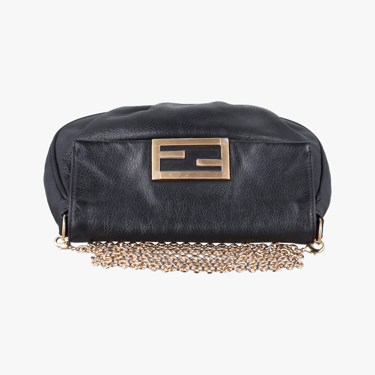 Pre-owned Fendi Fendista Pochette Black Leather 8M0276 shoulderbag | stylenewstar
