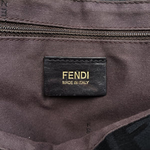 Pre-owned Fendi Mia Flap Black canvas 8BR614 shoulderbag | stylenewstar