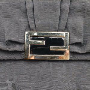Pre-owned Fendi Mia Flap Black canvas 8BR614 shoulderbag | stylenewstar